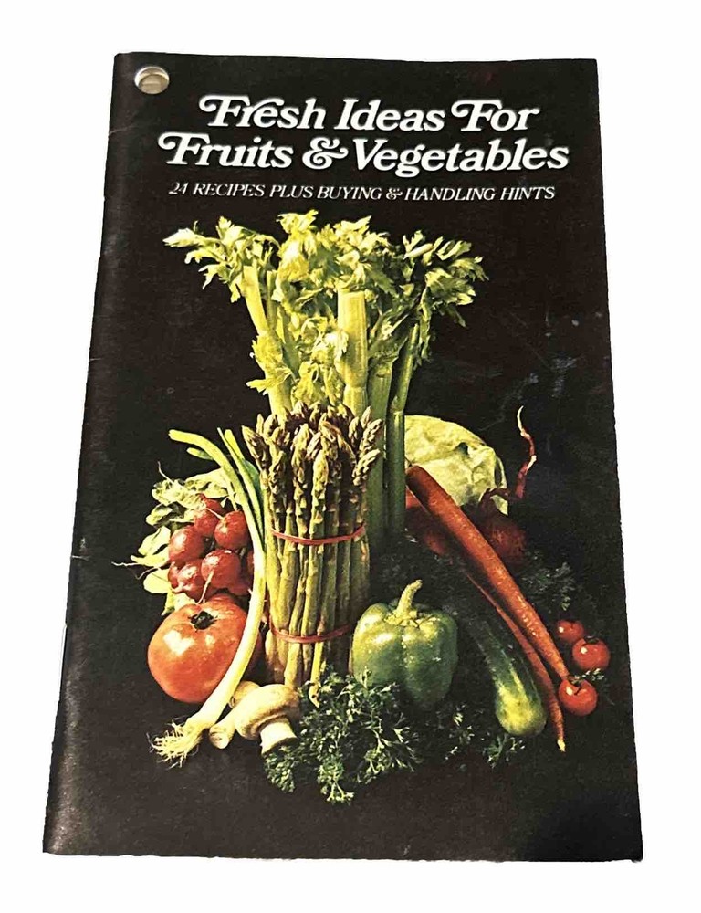 Vintage Fruits & Vegetables Recipe Booklet with Fresh Ideas