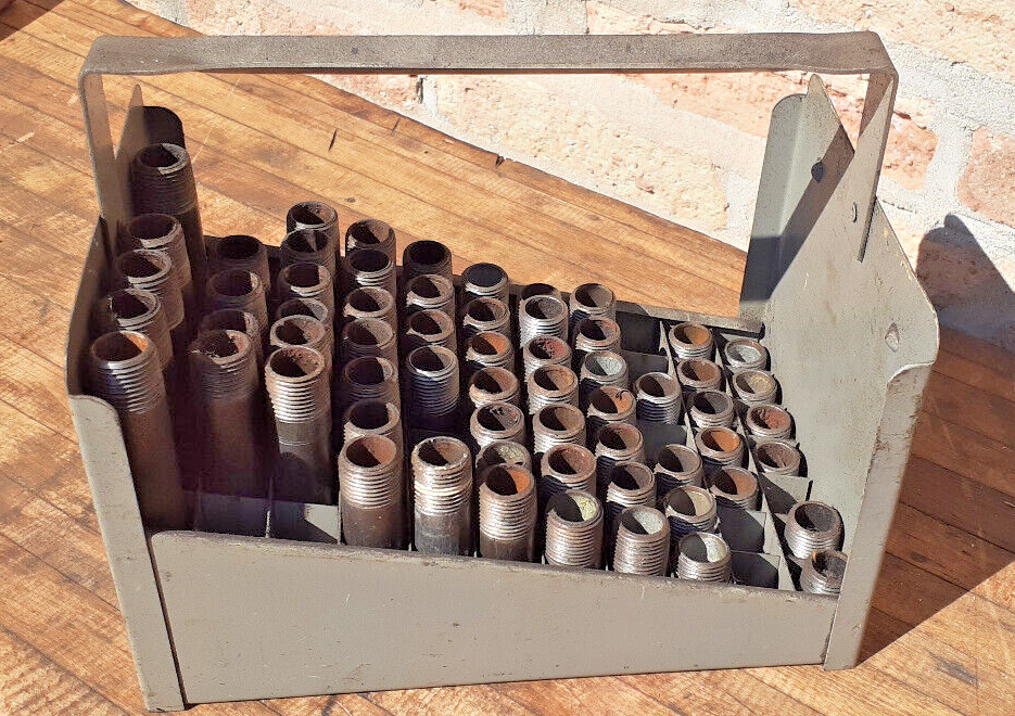 Threaded Nipples Assortment in Metal Caddy  1/2 NPT 98pcs + xtra fittings !