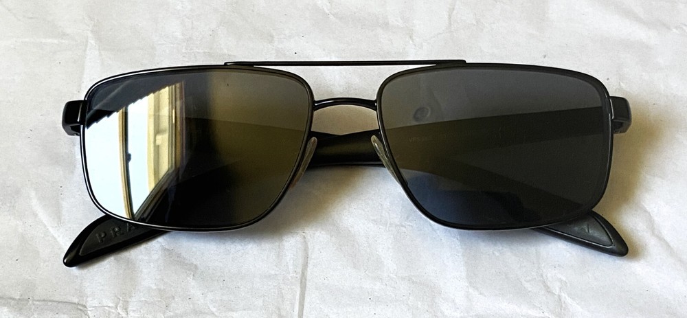 Prada VPS 56E Black Full Rim Square Eyeglass Frames 55-16-140mm