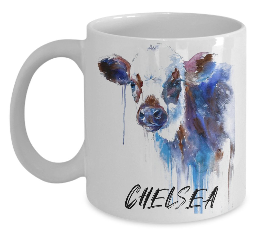 Cow Gift For Her Custom Name Mug Cow Print Mug Farmer Gifts Custom Girlfriend