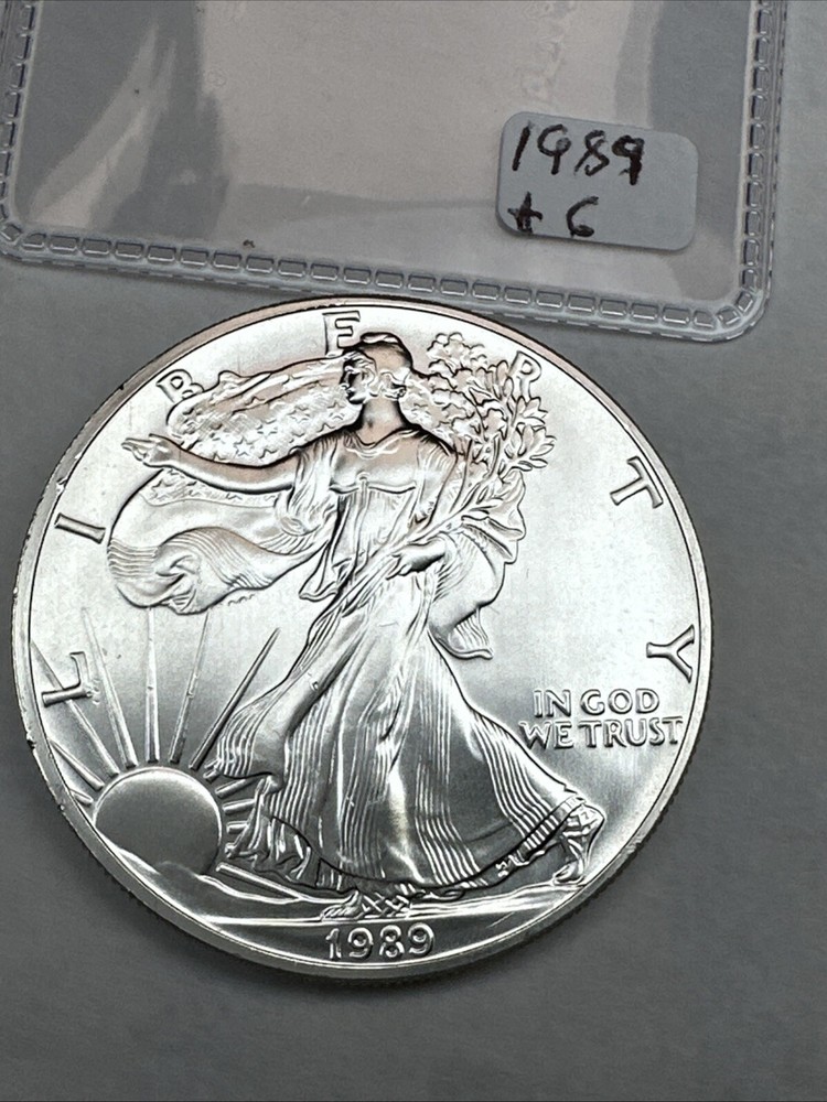 1989 American Silver Eagle Brilliant Uncirculated 1oz 0.999 Fine Silver