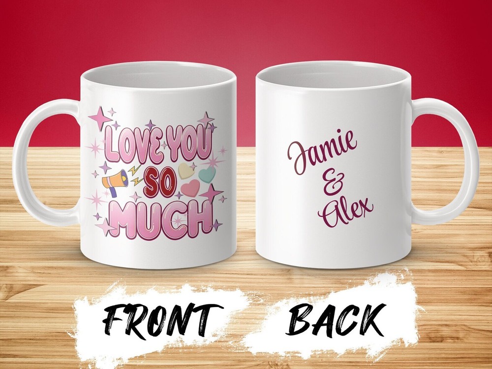 Personalized Valentine's Day Mug With Custom Names I Love You So Much Custom Cou