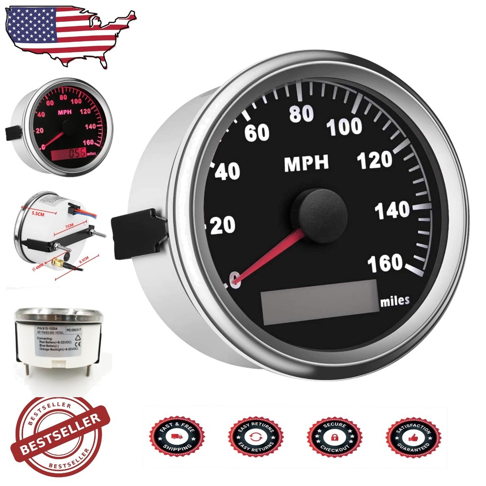 Universal GPS Speedometer for Boats, ATVs, and Motorcycles -  Waterproof