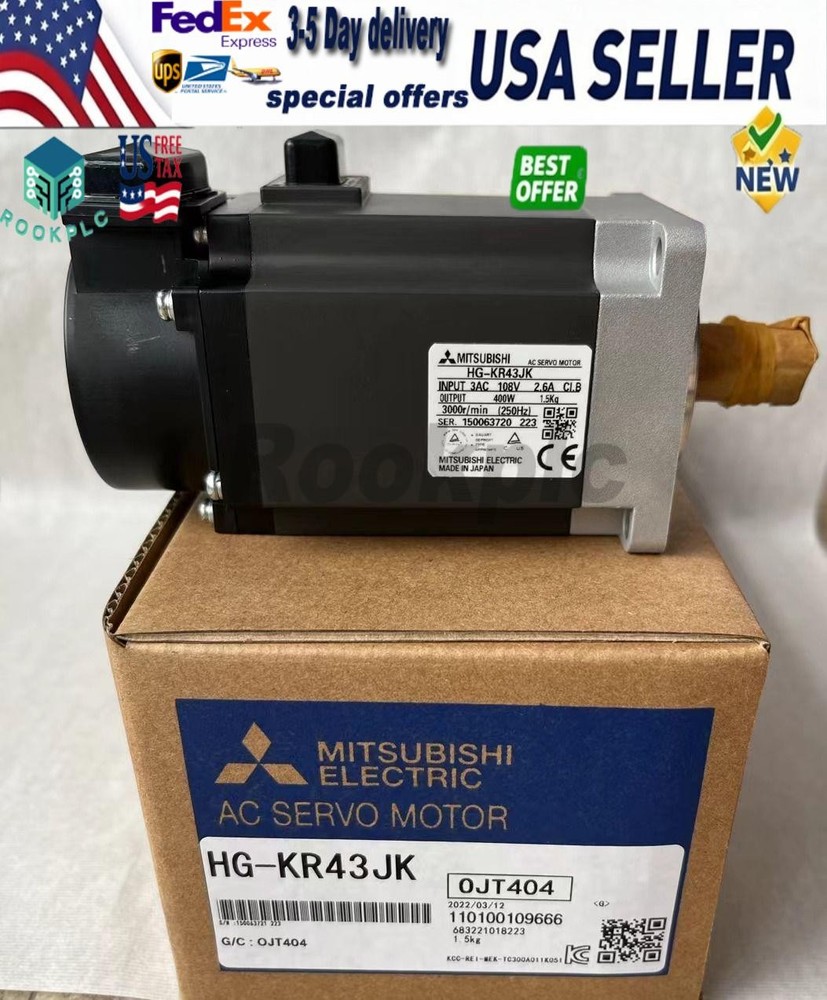 New In Box MITSUBISHI HG-KR43JK Servo motor