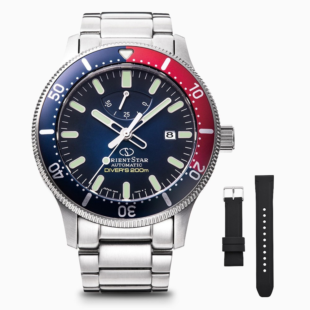Orient Star 200M Diver Automatic Mechanical Watch with Silicone Strap