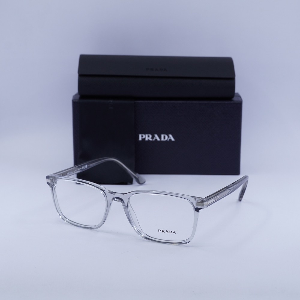 Prada PR14WV U431O1 Crystal Grey 54mm Authentic Eyeglasses
