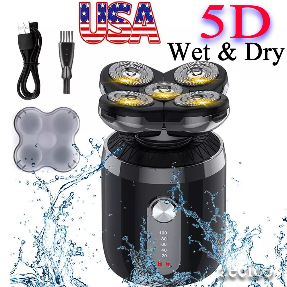 Men's Electric Shavers Hair Remover Bald Head Razor Smooth Skull Cord Shaving CU