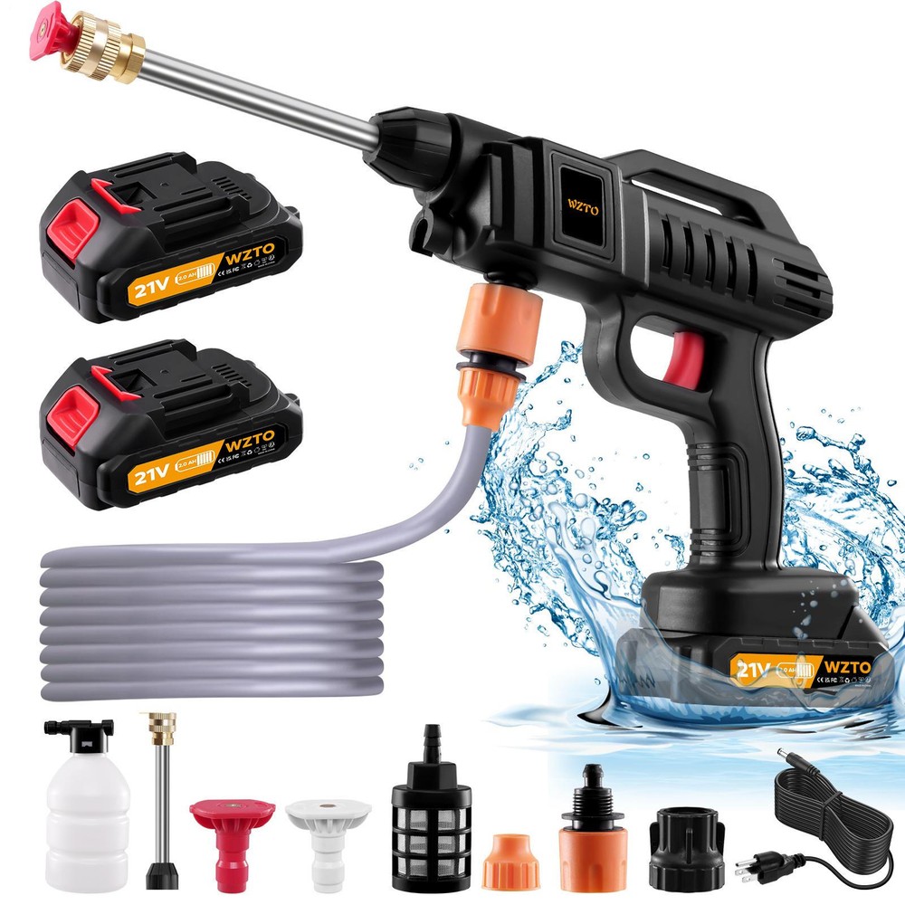 Portable Cordless Electric High-Pressure Car Washer Spray Gun Cleaner  
