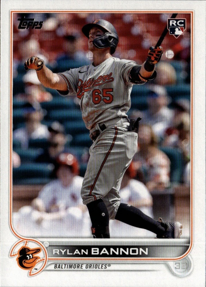 2022 Topps Update Rylan Bannon RC #US70 Baltimore Orioles Rookie Card