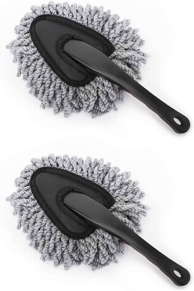 2-Pack Super Soft Microfiber Car Duster Brush Set for Interior Detailing