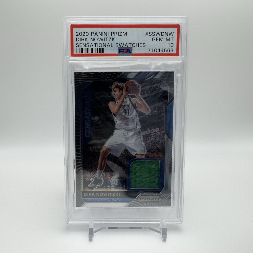 2020 Panini Prizm NBA Dirk Nowitzki #SSWDNW PSA 10 Gem Mint Game Used Patch