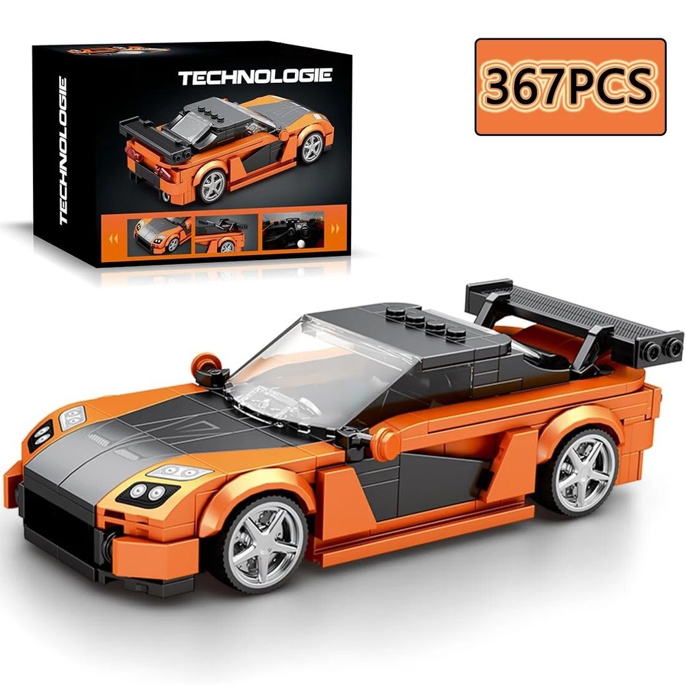 367PCS RX7 Sports Car Building Block Creative City Vehicle Model Bricks Toys