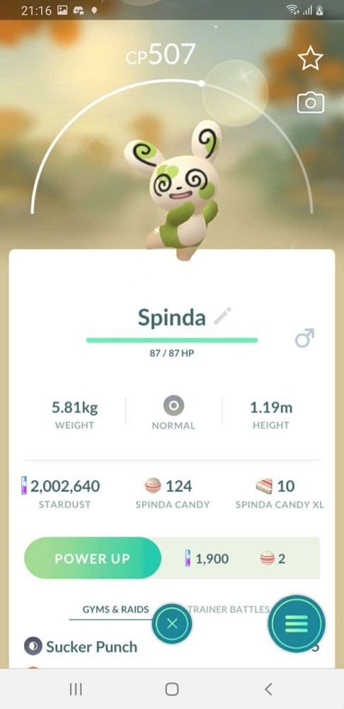 Shiny Spinda Valentine's Day #9 Pokèmon Go, registered or ultra friends