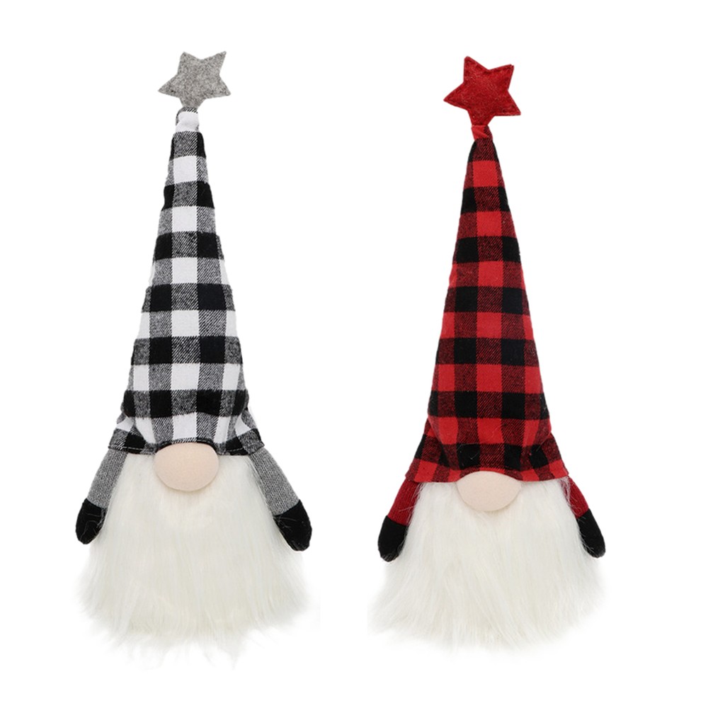 1pc Christmas LED Gnome Doll Decoration Light Up Xmas Faceless Gnome Plush Toy