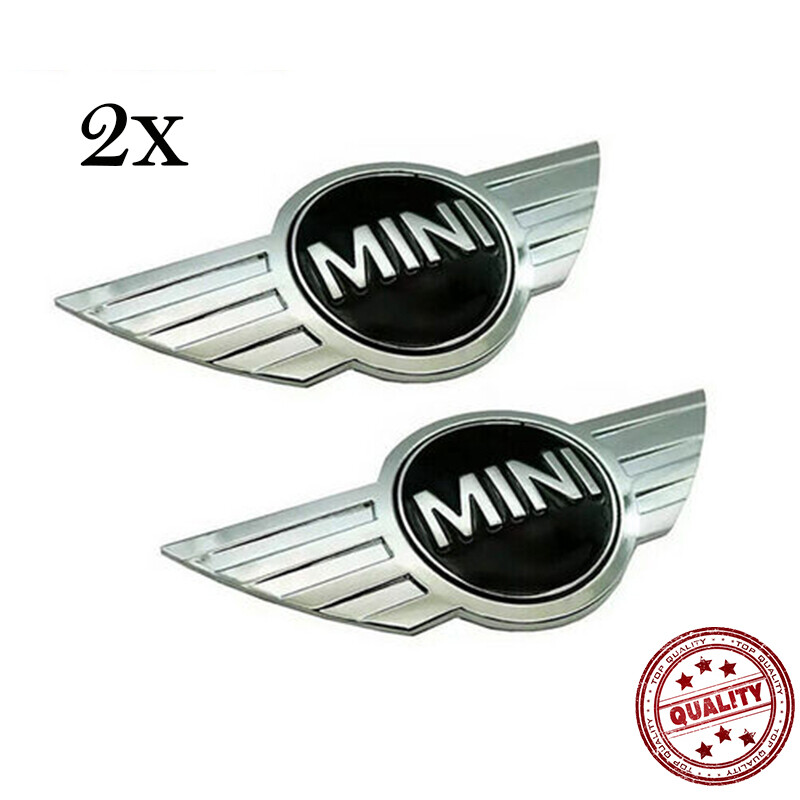 2x Original Mini Chrome Metal Logo Cooper R50 R55 R56 R57 R58 R59  Emblemm USA