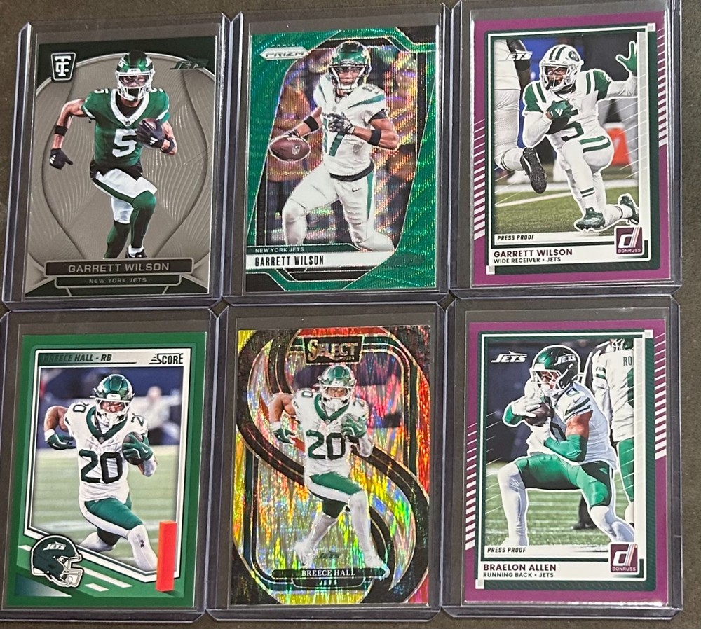 2024-25 Panini Football New York Jets 6 Card Parallel Trading Lot