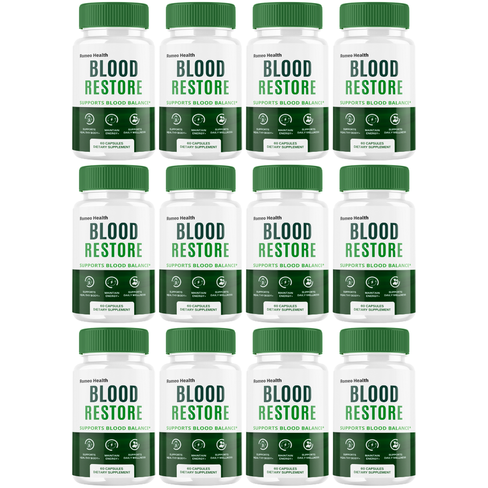 Blood Restore Capsules, Official Blood Restore Support Supplement (12 Bottle)