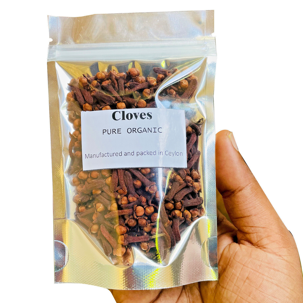 100% Organic Ceylon Whole Cloves – Premium Dried Herb Natural Spice for Cooking