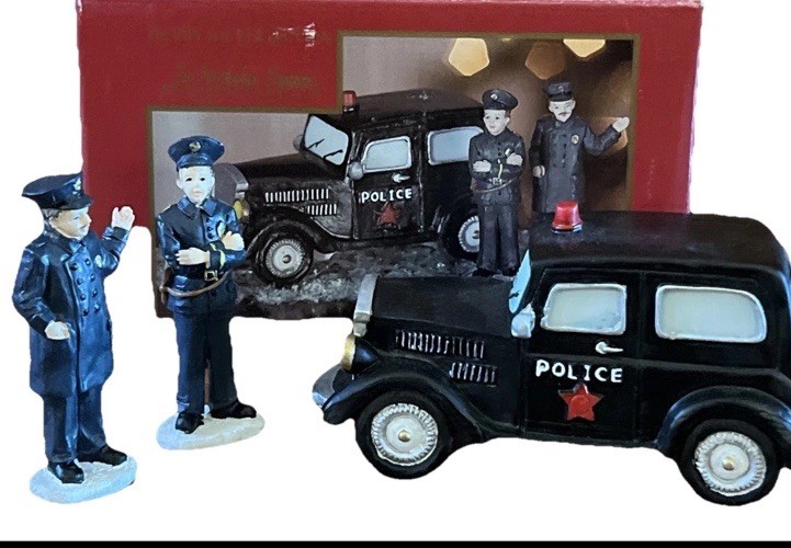 St Nicholas Square Christmas Village Police on the Beat Set MIB Collectible
