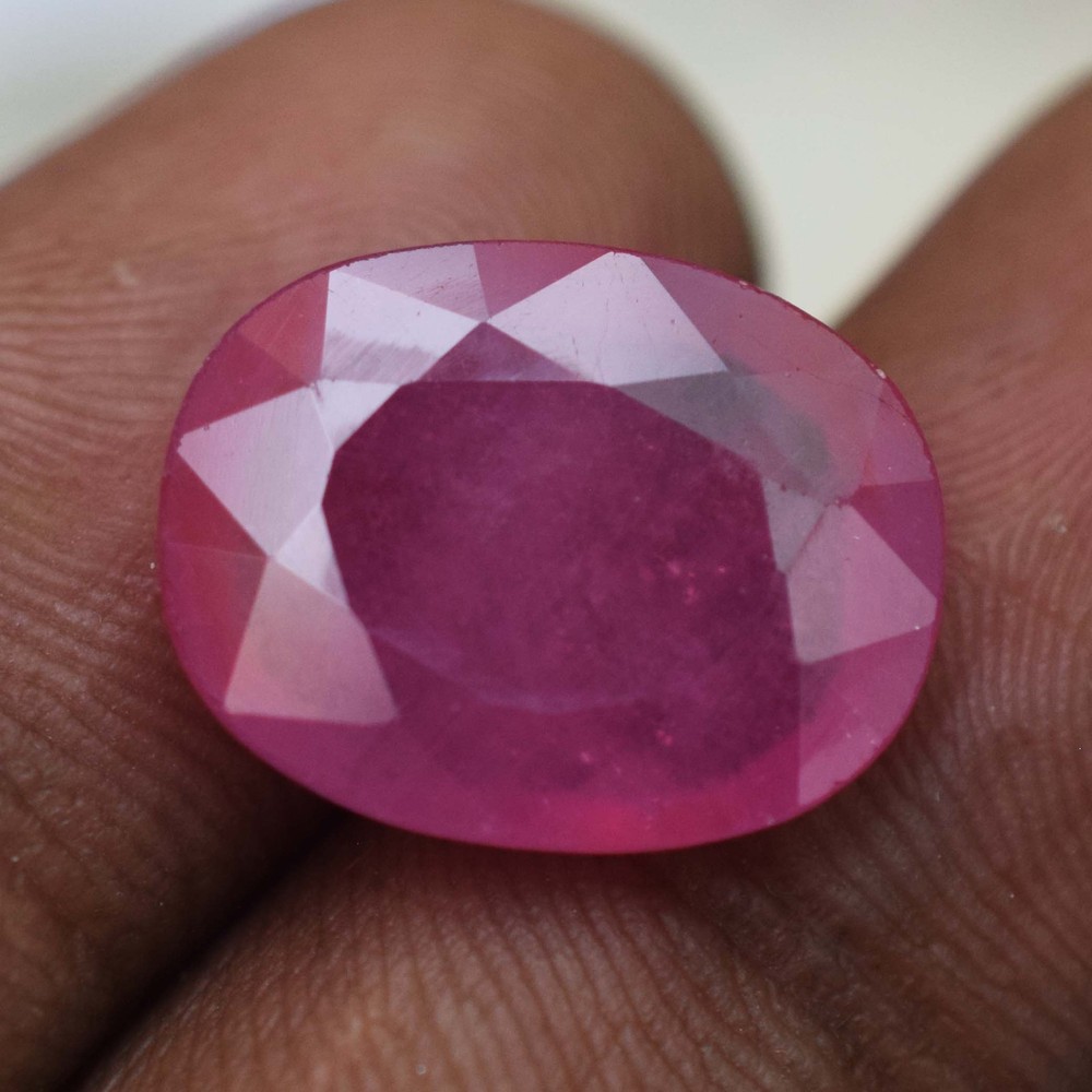 Certified 9.90 Ct Natural Pink Ruby Untreated Oval Cut Burma Gem
