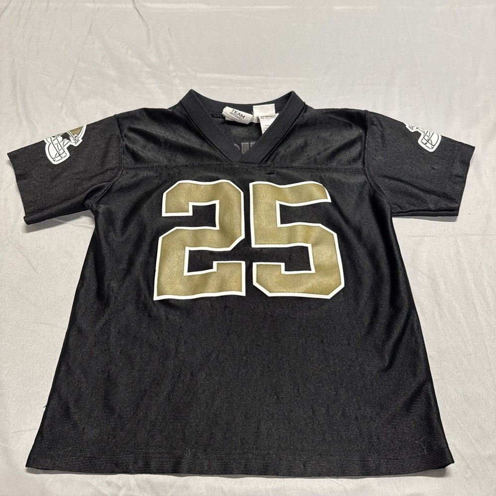 Kids Medium 5-6 Reggie Bush New Orleans Saints NFL Black Football Jersey