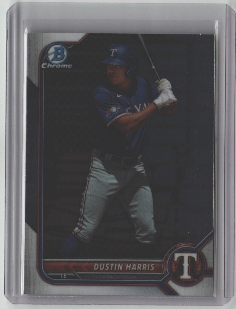 DUSTIN HARRIS ROOKIE BOWMAN CHROME BDC-41 TEXAS RANGERS MLB 2022 FREE SHIPPING