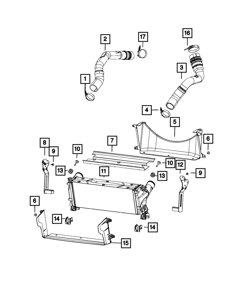 Genuine Mopar 68417829AC Charge Air Cooler Duct OEM