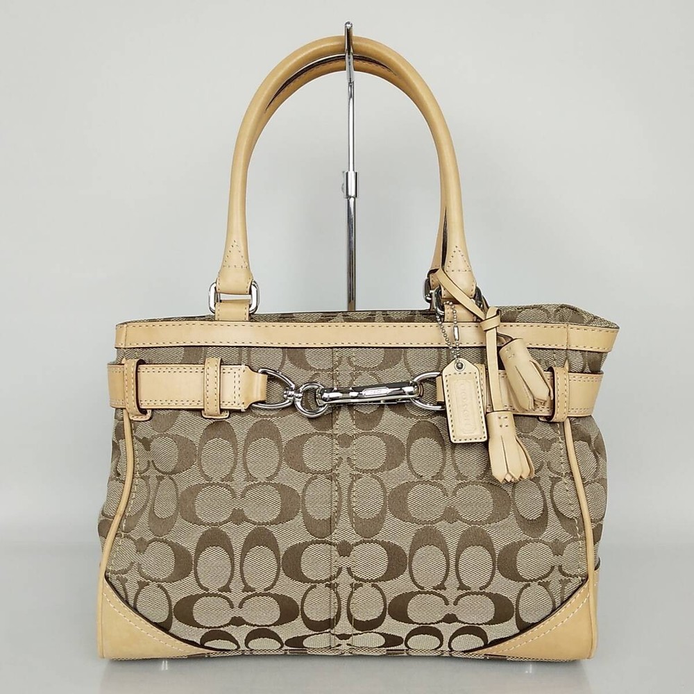 Coach Signature Light Brown Handbag 71B120