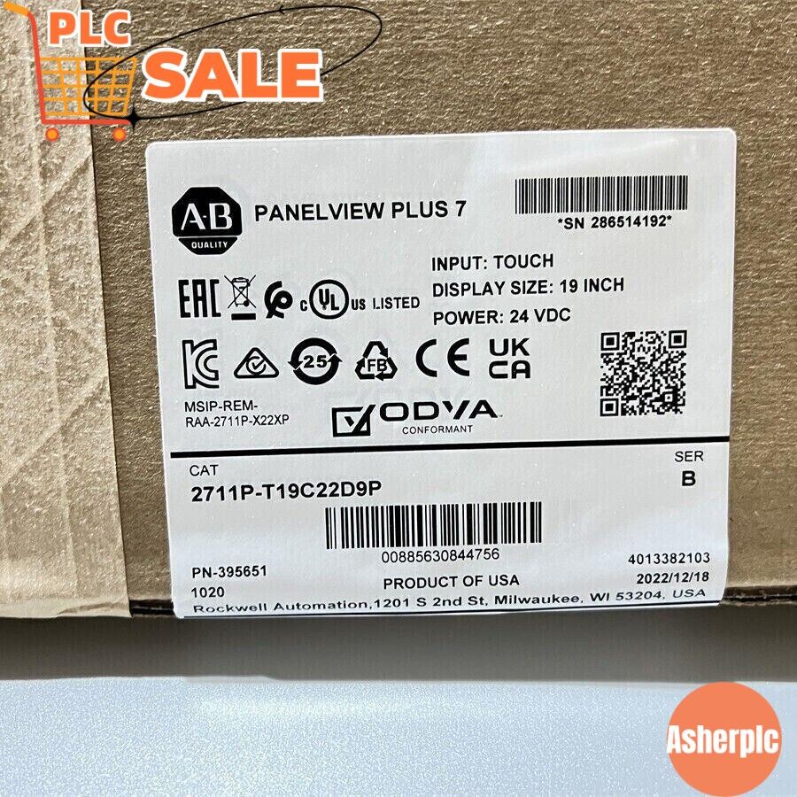 AB 2711P-T19C22D9P PanelView Plus 7 Graphic Terminal 2711PT19C22D9P US Free Tax