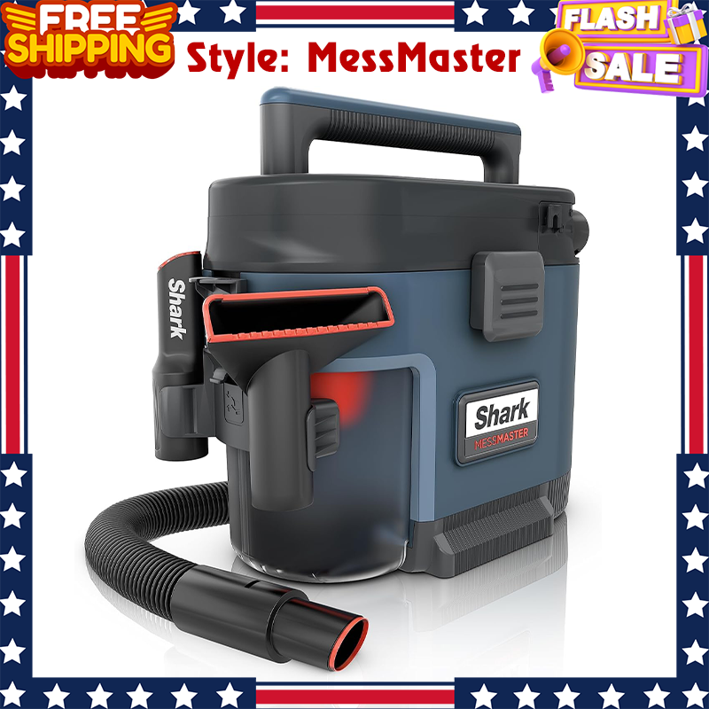 Shark MessMaster Portable Wet Dry Vacuum 1 Gallon Corded Handheld w/ Carpet Tool