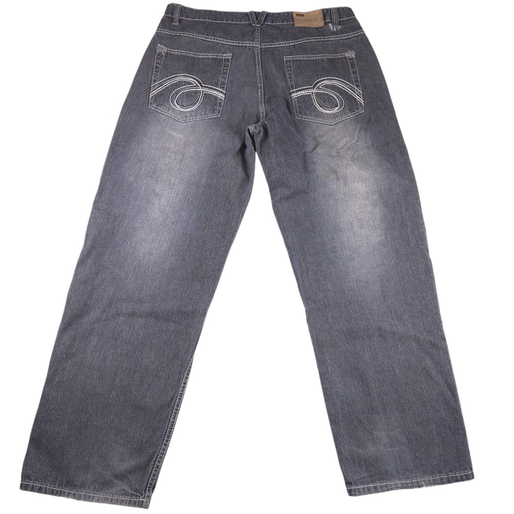 Y2K Vintage Southpole Baggy Grunge Jeans Washed Black 38x32