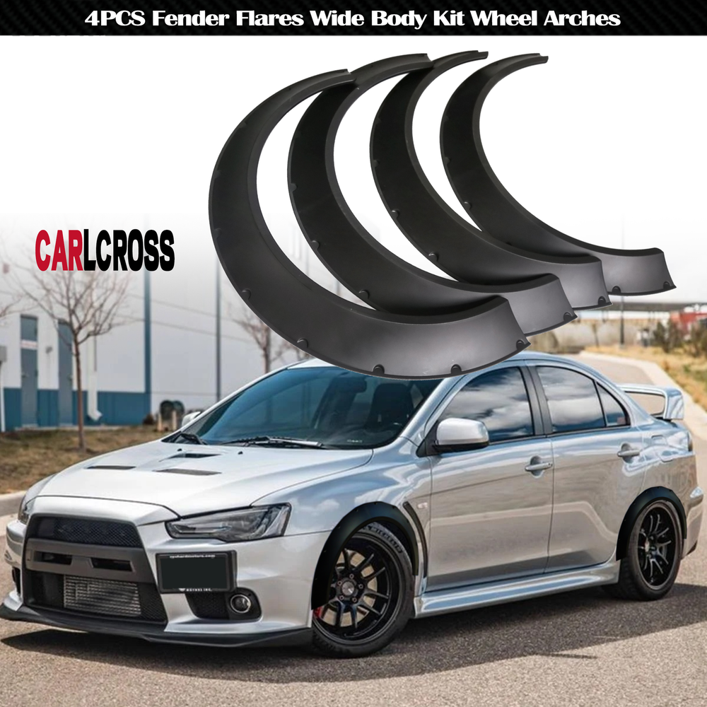 For Mitsubishi Lancer 4PCS Fender Flares Wide Body Kit Wheel Arches