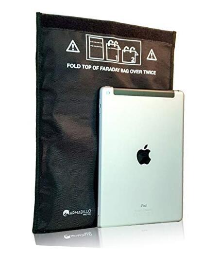 Large Faraday Bag for Tablets & Phones - Blocks RFID & Signals - Fits iPad  