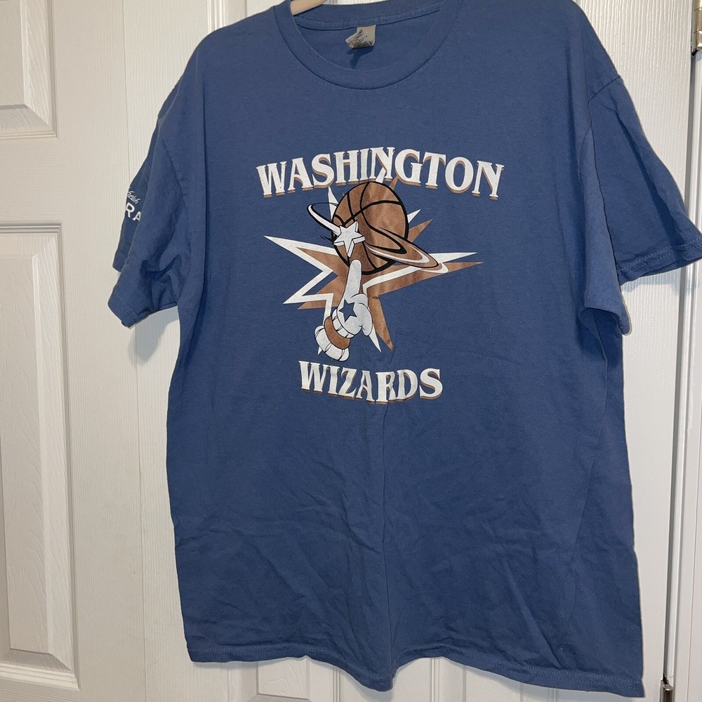 Washington Wizards Gildan Short Sleeve Blue Shirt Men's XL Used-u41