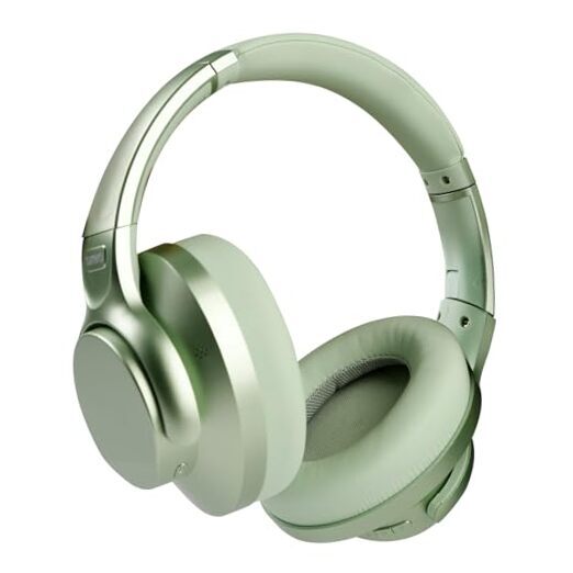 Wireless Headphones - Noise Cancelling Over Ear Bluetooth Headphones Green