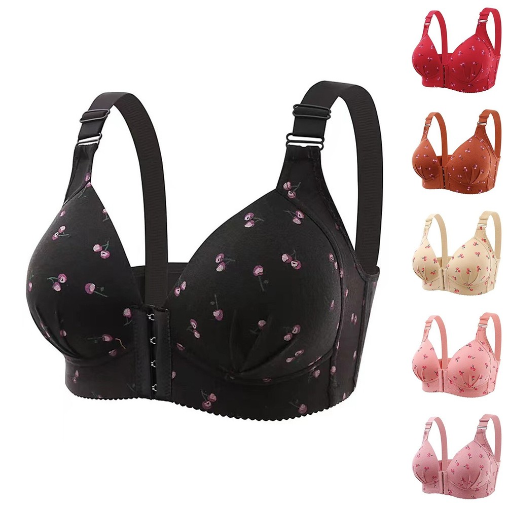 New Front Closure Plus Size Bra With Gathering Effect  No Underwire  Side