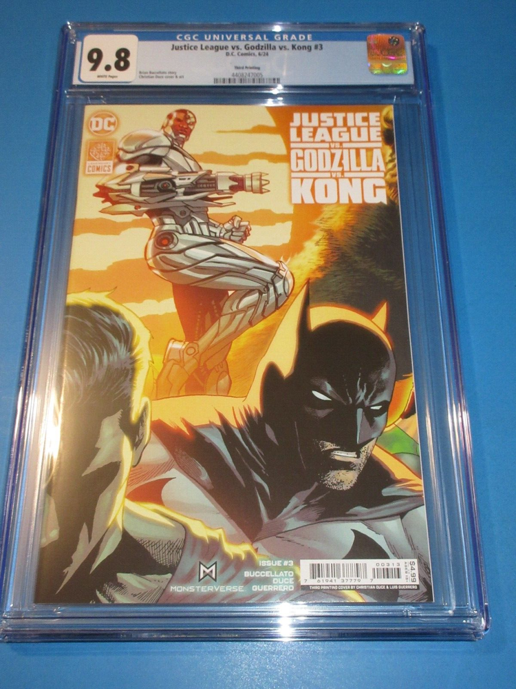 Justice League vs Godzilla vs Kong 3 3rd Print CGC 9.8 Gem Mint Grade WOW