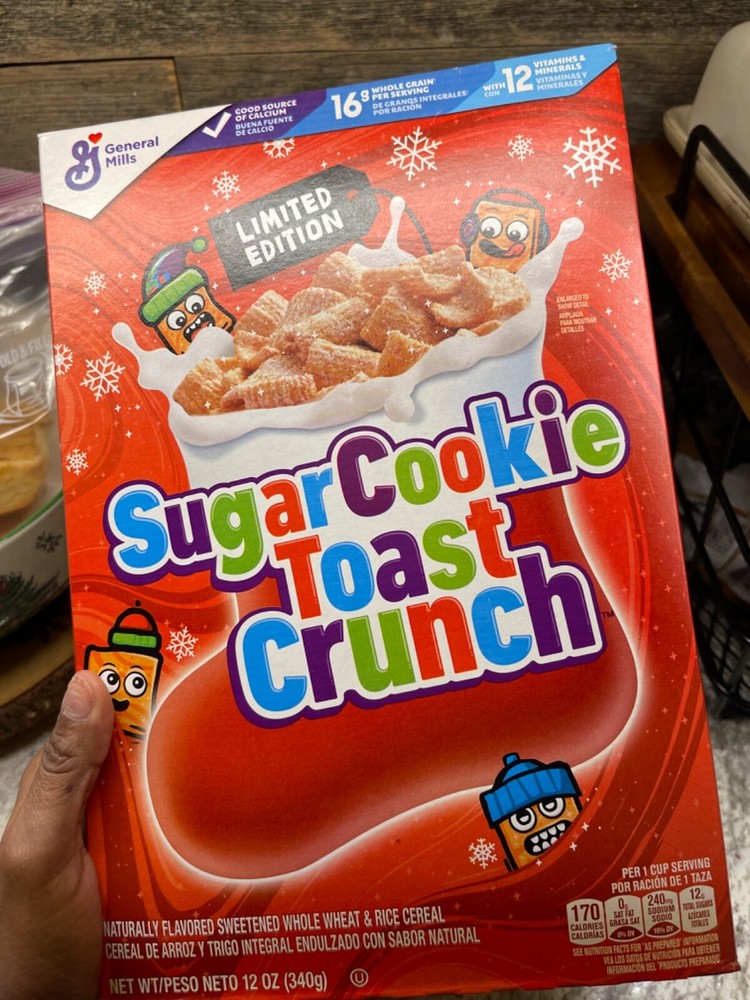 Sugar Cookie Toast Crunch Breakfast Cereal Crispy Naturally Flavored Sugar Co...