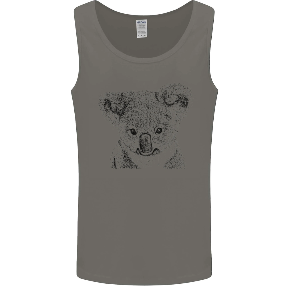 Koala Bear Sketch Ecology Environment Mens Vest Tank Top
