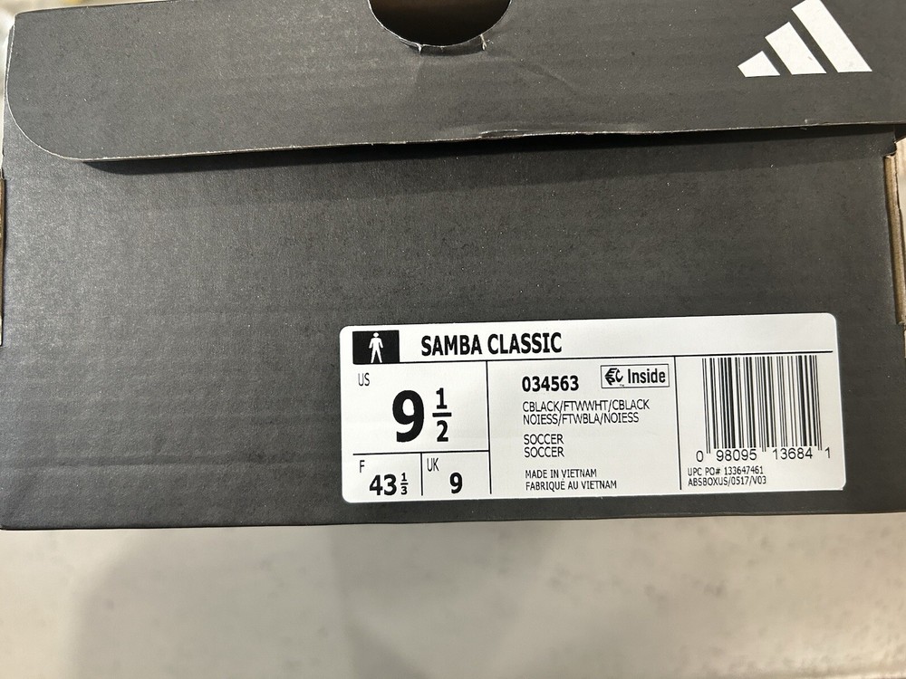 Size 9.5 - adidas Samba OG Black Gum