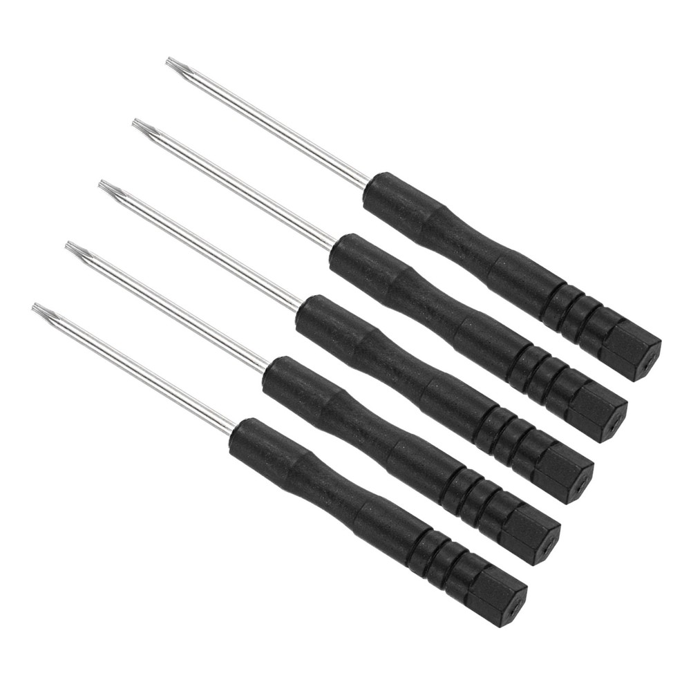 5pcs T6 Torx Screwdriver Set 80mm 6-Point with Anti-Slip Handle