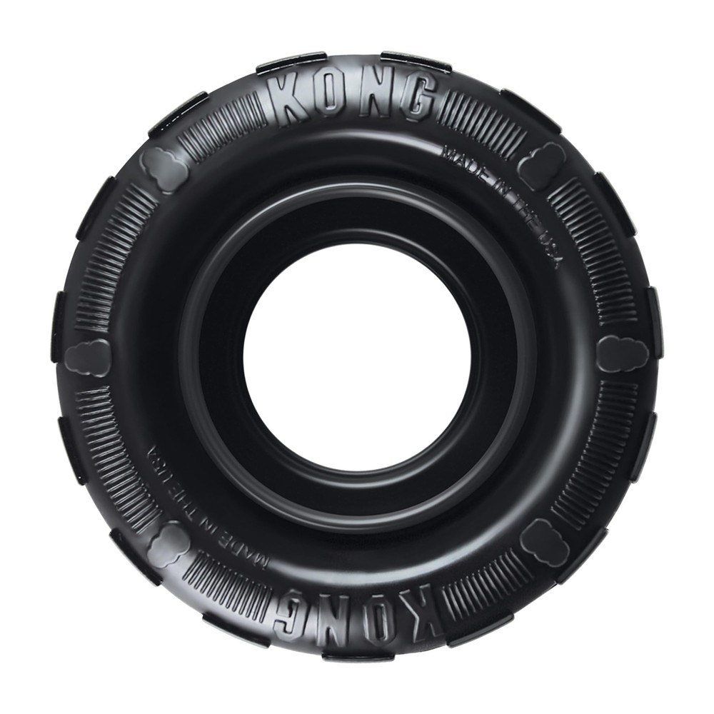 KONG - Tires - Durable Rubber Chew Toy and Treat Dispenser for Power Chewers -
