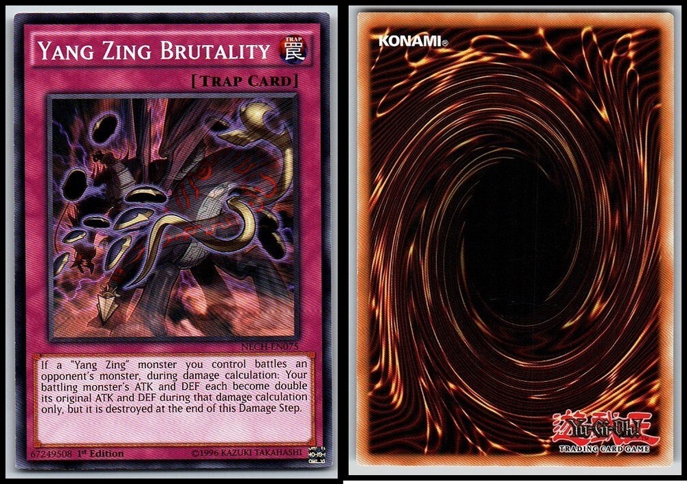 YANG ZING BRUTALITY NECH-EN075 1st Edition Yu-Gi-Oh Ultra Rare Card