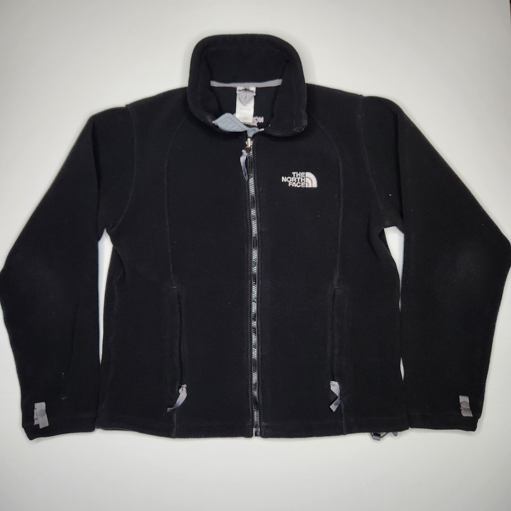 North Face Black Mock Neck Full Zip Fleece Lightweight Jacket Womens S Gorpcore