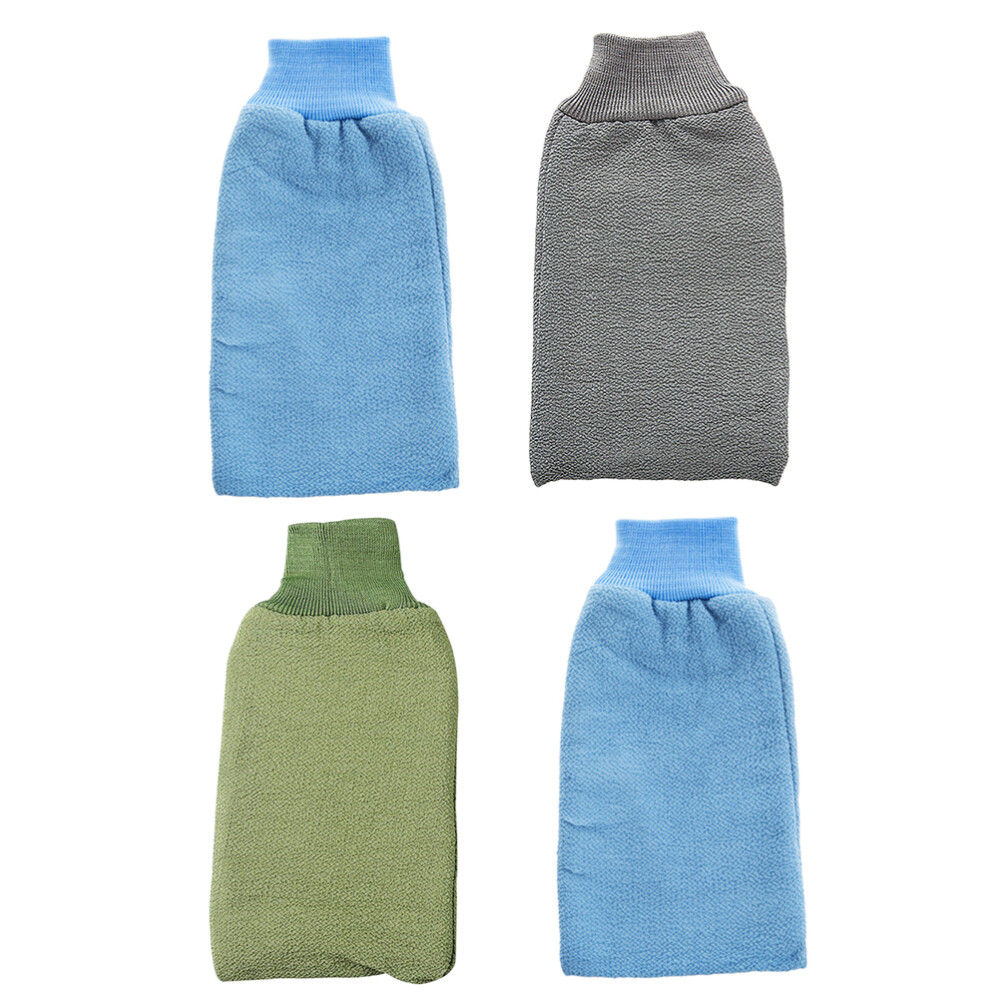 4 Pcs Kitchen Cleaning Towel Cloth Dead Skin Cell Remover Scrub Wash Mitt Brush