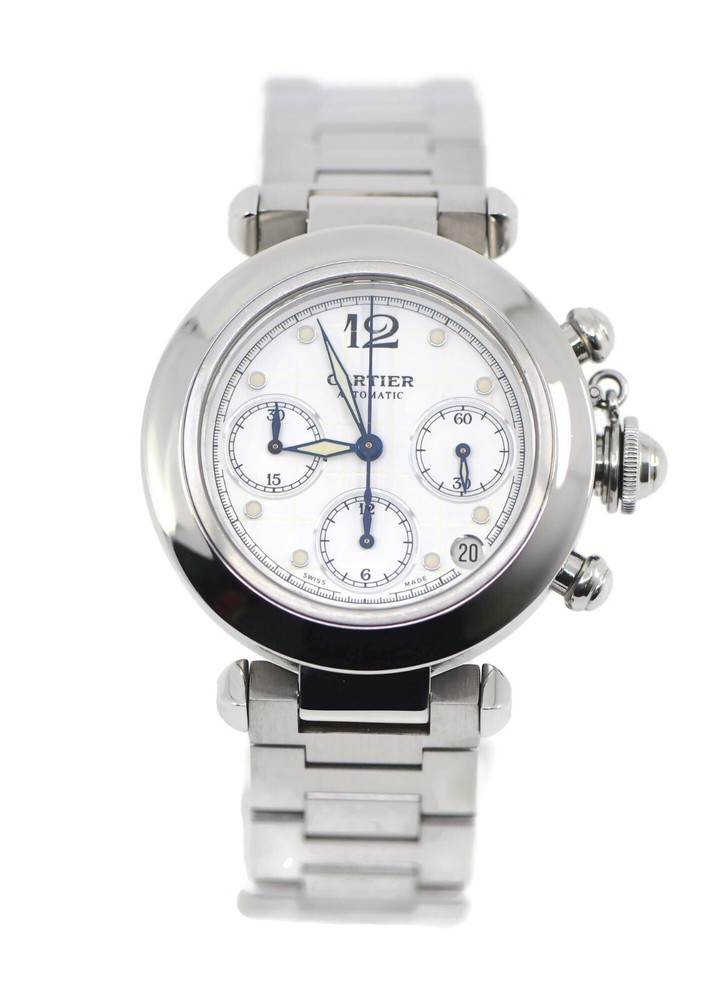 Cartier Pasha Chronograph Stainless Steel Watch 2412