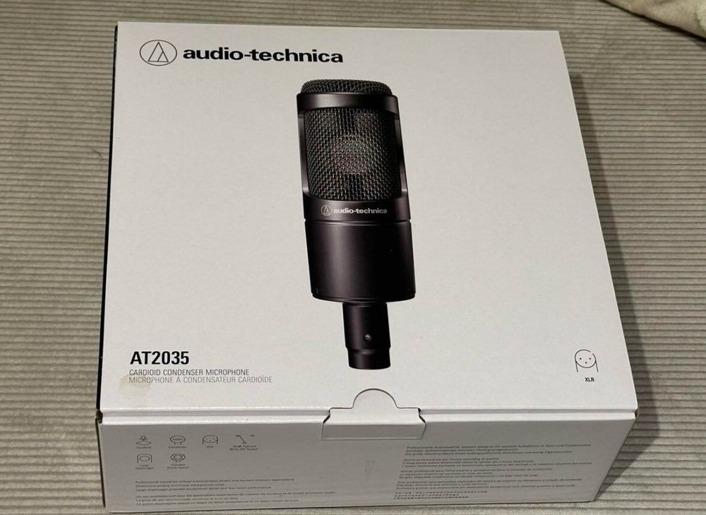 Audio-Technica AT2035 Cardioid Condenser Studio Mic for Professional Recording  