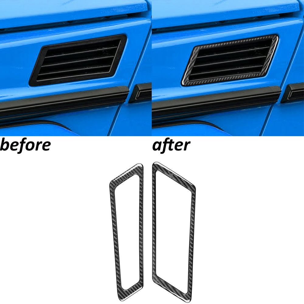 Real Carbon Fiber Front Hood Side Air Vent Trim For Benz G-Class W463 G63 04-12
