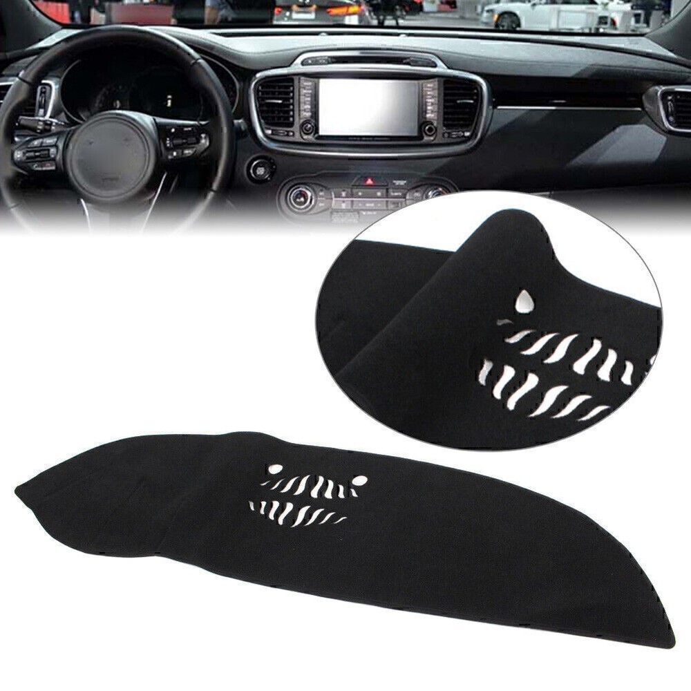 Car Dash Mat Dashboard Cover Dashmat For Kia Sorento 2015 2016-2018 Black