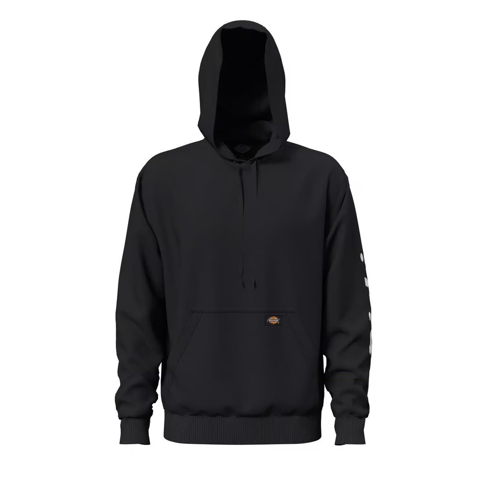 Dickies Mens Long Sleeve Fleece Hoodie Sweatshirt Water Repellent Medium Black